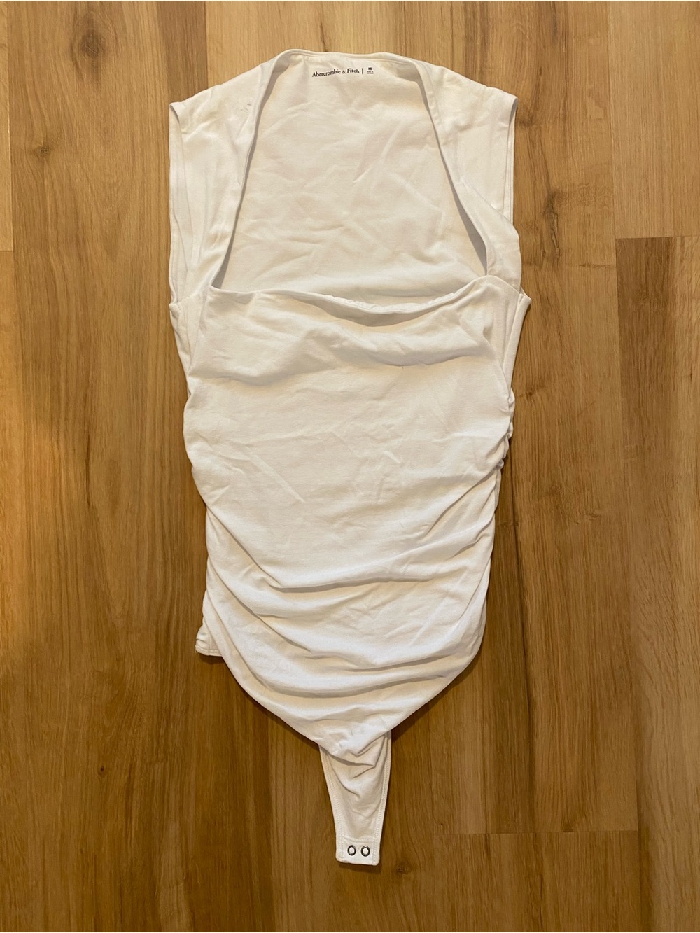 Abercrombie & Fitch Cream Sleeveless Bodysuit